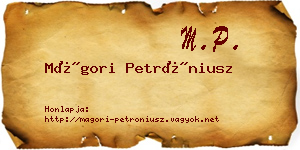Mágori Petróniusz névjegykártya